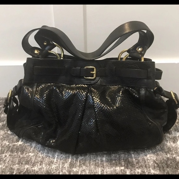 KOOBA Snake/ Leather Shoulder Handbag - Picture 4 of 8